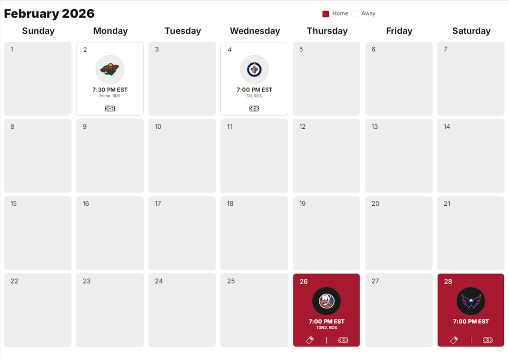 Feb2026 Habs Livestream Free Schedule: Feb2026